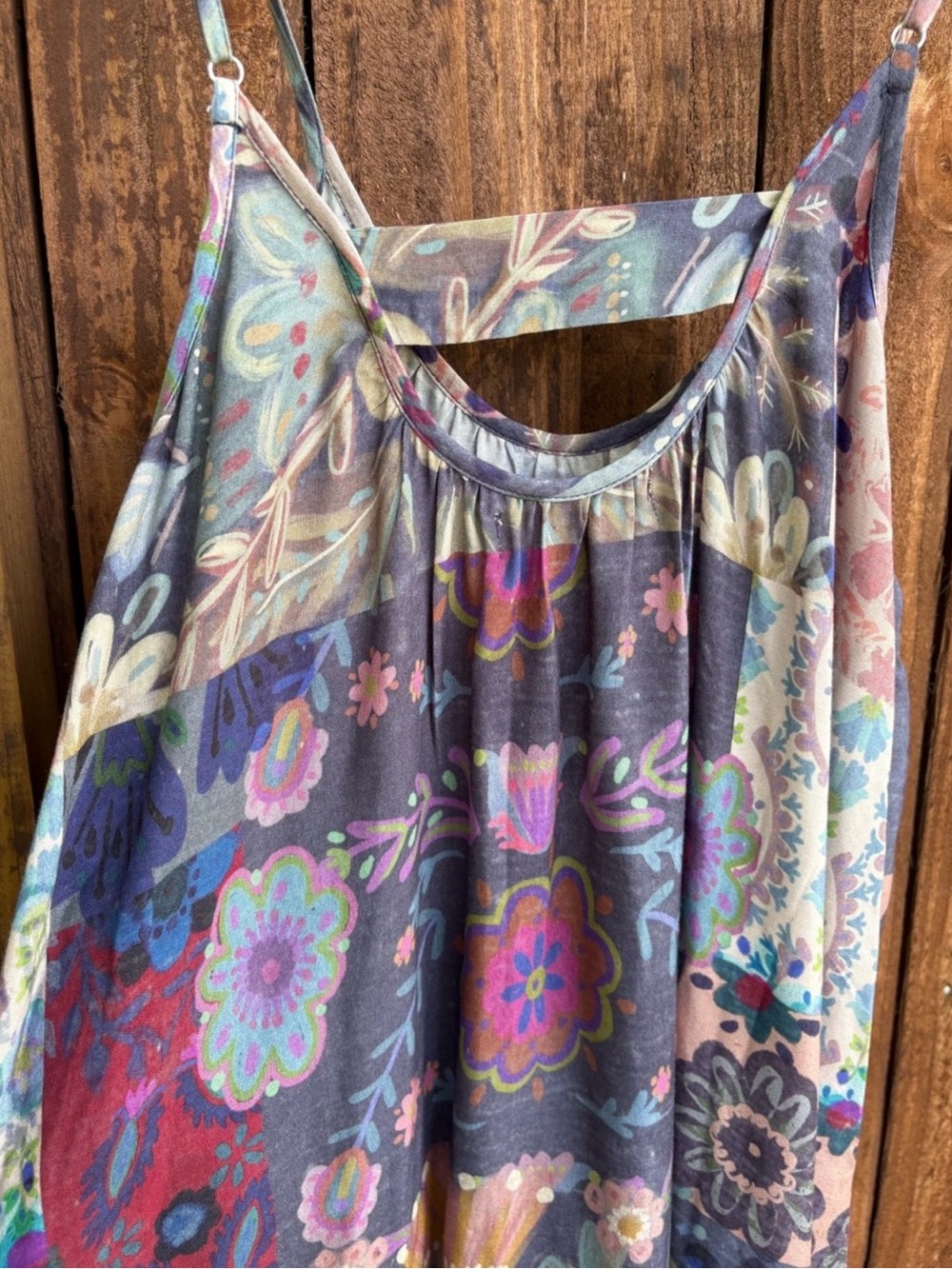 NATURAL LIFE Multicolor Floral Lizzie Patchwork dress